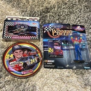 Jeff Gordon #24 Nascar lot of 3 plate playing cards winners circle figure